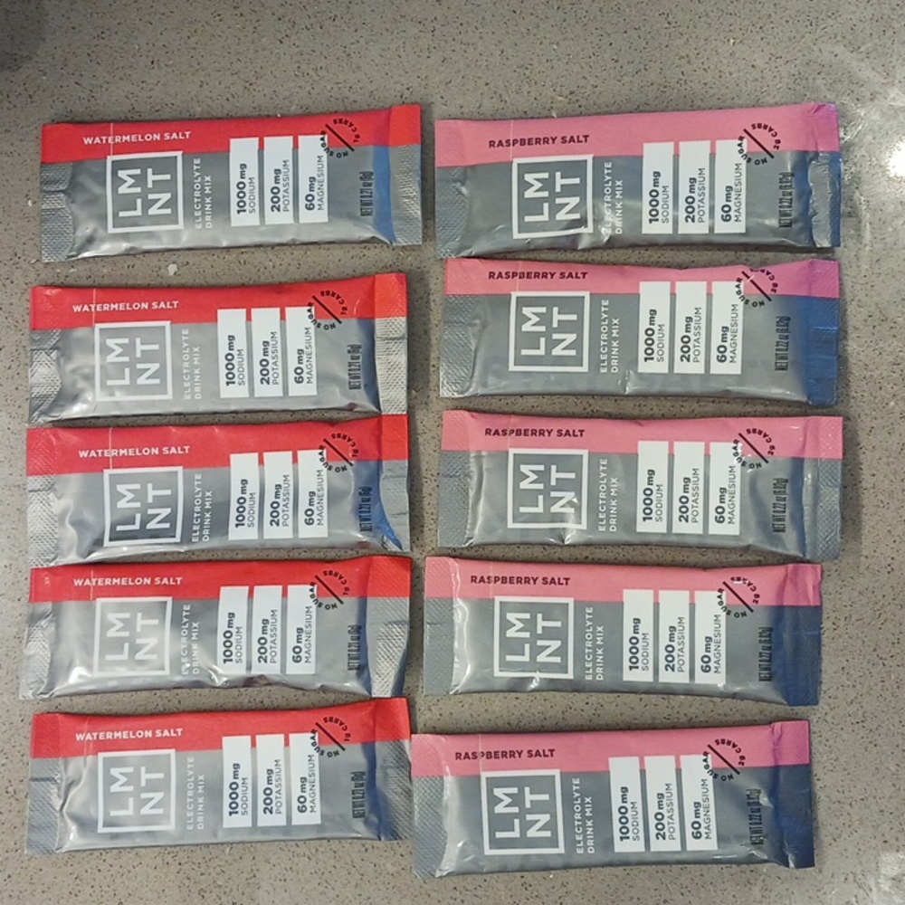 LMNT BOX--15 RASPBERRY AND 15 WATERMELON plus 2 bonus Citrus!